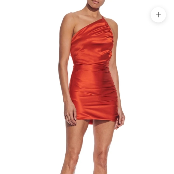 The SEI One Shoulder Ruched Mini Dress - Picture 3 of 11